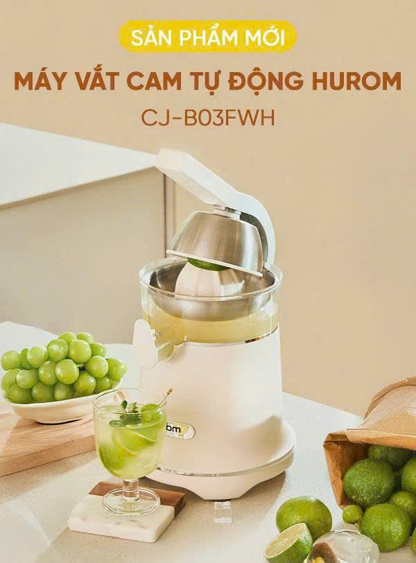 Máy vắt cam tự động Hurom CJ-B03FWH hàng chính hãng