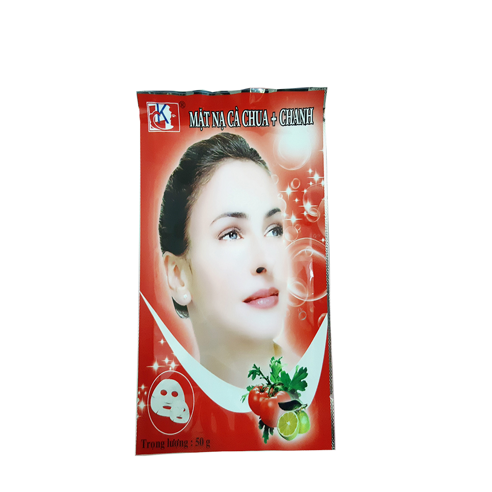 Combo 10 miếng mặt nạ dưỡng da LK chiết xuất Cà chua + Chanh 50g (Tomato Lemon Mask 50g)