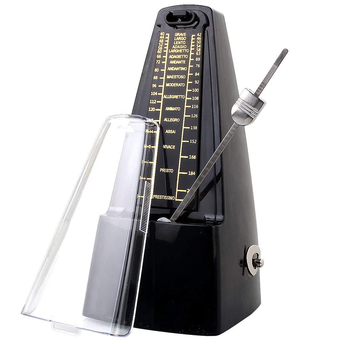 Metronome cơ học chuyên nghiệp, máy đếm nhịp cơ học phổ quát với độ chính xác cao cho piano, trống, violin, guitar - với nhạc chuông, lý tưởng cho những người yêu âm nhạc, người mới bắt đầu -