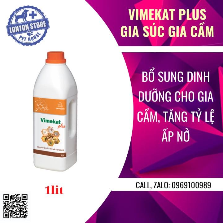 Vimekat Plus - Bổ Sung Dinh Dưỡng Cho Vật Nuôi, gà vịt đẻ trứng, 120ml, 1lit