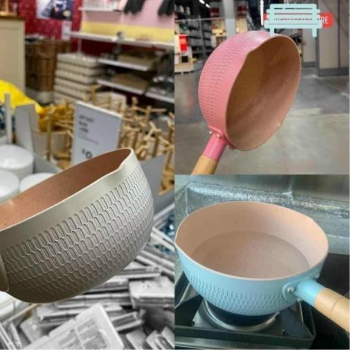 Chảo chống dính bếp từ sâu lòng Vân đá size 18cm dùng cho mọi loại bếp