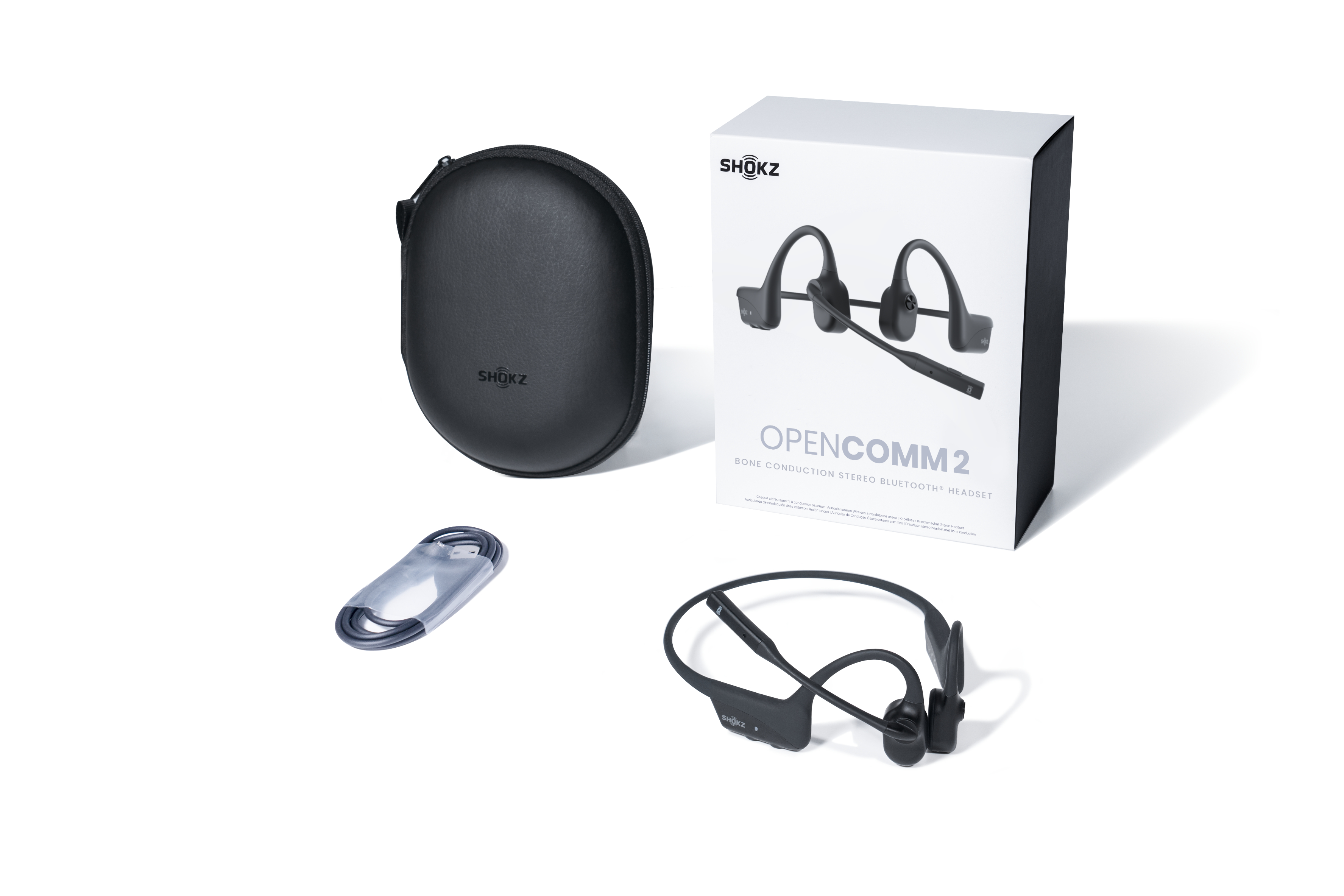 Tai nghe Bluetooth truyền âm thanh qua xương Shokz OPENCOMM2/OPENCOMM2 UC - Hàng Chính Hãng