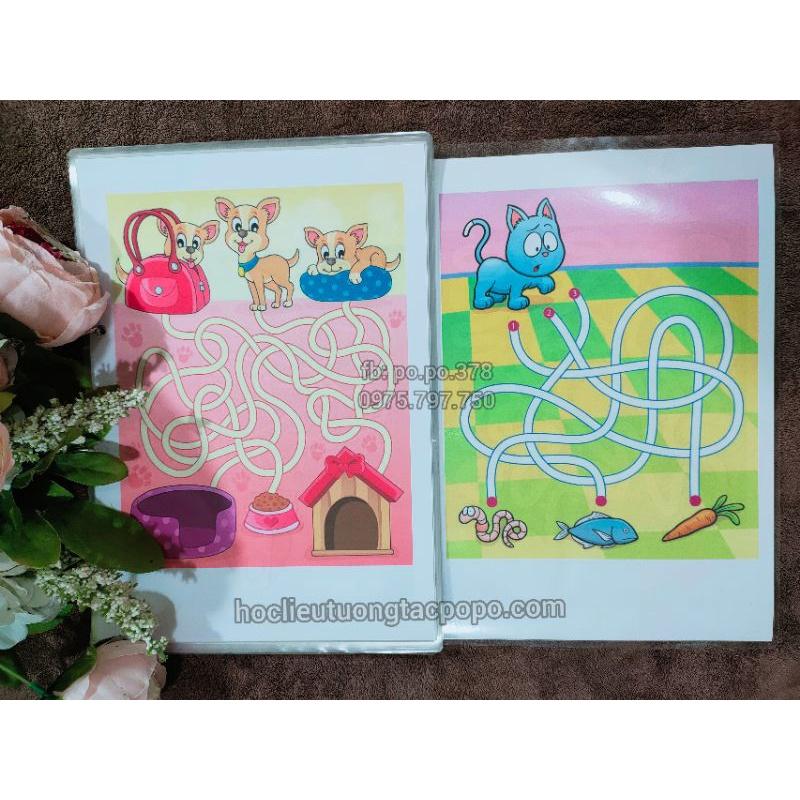 Học liệu TÌM ĐƯỜNG ĐI - MÊ CUNG khổ A4 - A5