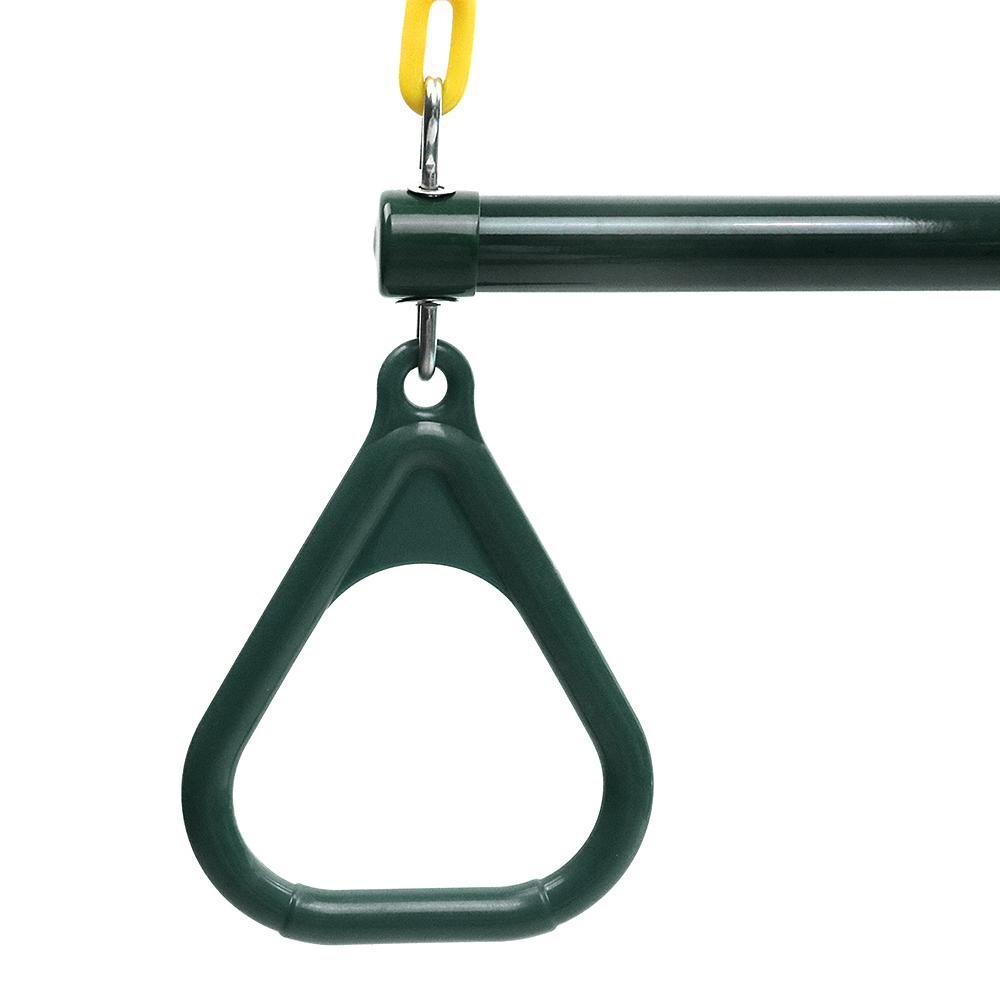 Thanh xà ngang có vòng có thể làm xích đu hoặc trò chơi đu người cho trẻ em được phủ nhựa và carabiners