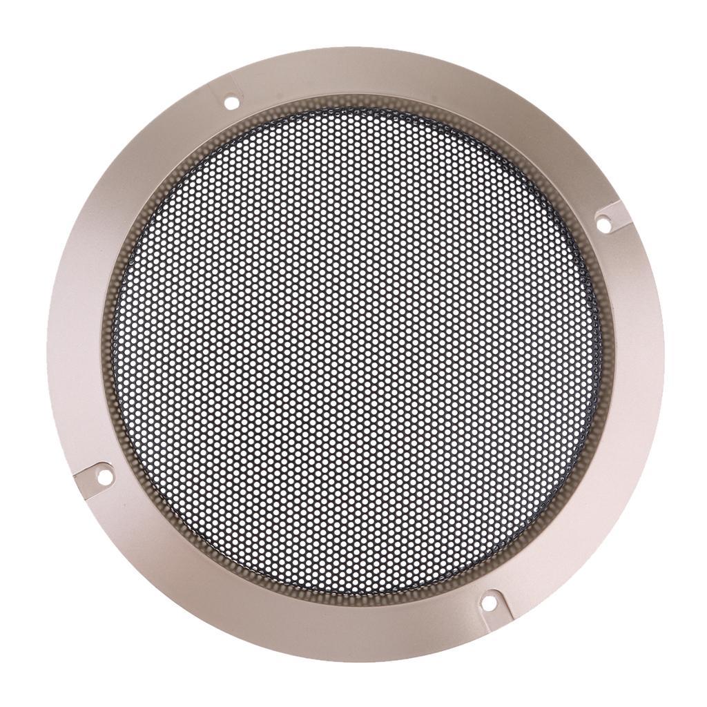 6.5inch Car Audio Speaker Cover Decorative Circle Metal Mesh Grille Gold