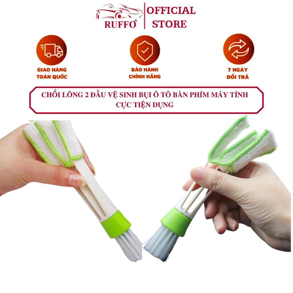 Chổi Lông Hai Đầu Đa Chức Năng Ruffo Vệ Sinh Bụi Ô Tô Xe Hơi Bàn Phím Máy Tính Cực Tiện Dụng Giá Rẻ