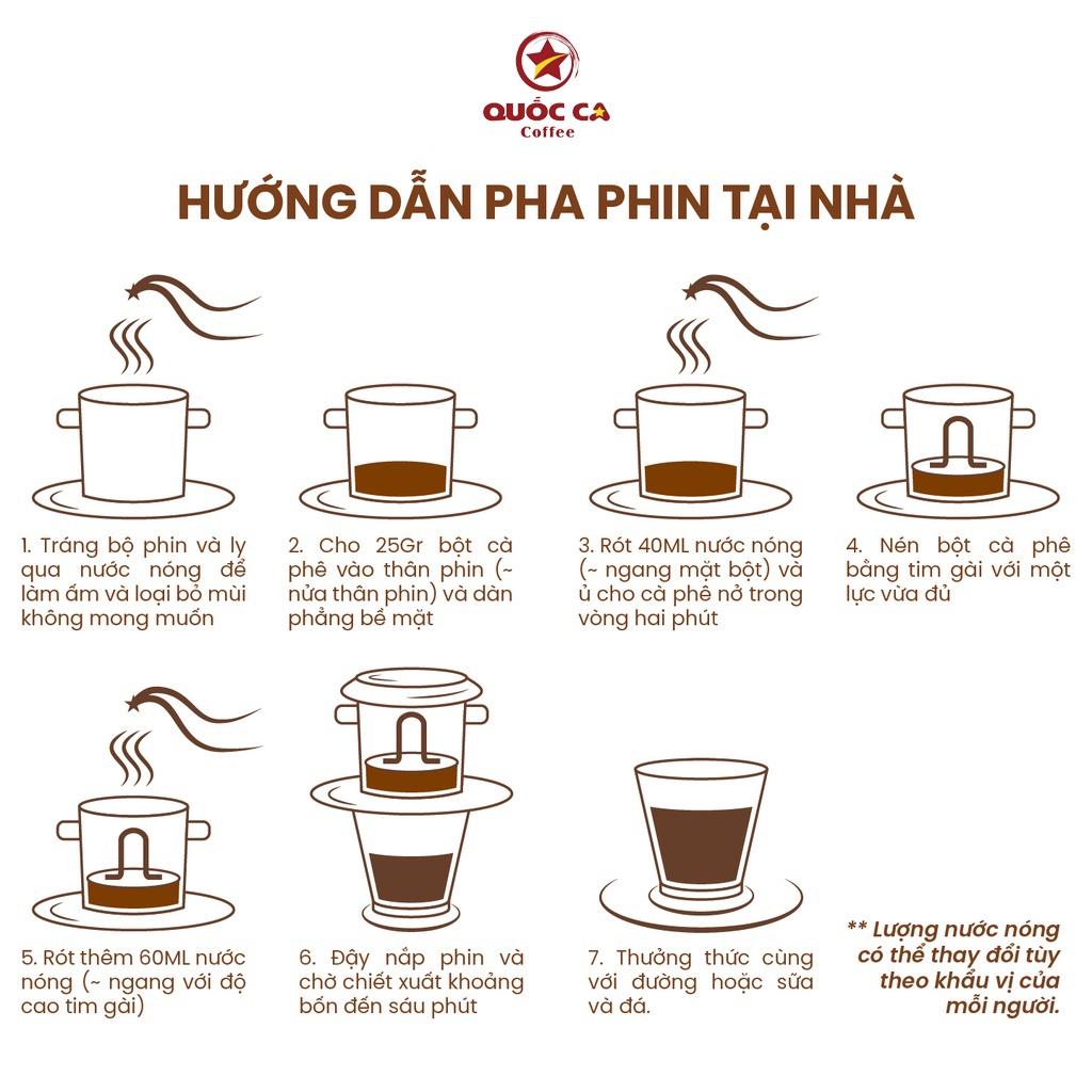 Gói Cà phê Nguyên Chất Blend 80% Robusta , 20% Arabica – Gói Bột Pha Phin, Cà phê nguyên chất 100% rang mộc. - 250Gr - Xay sẳn