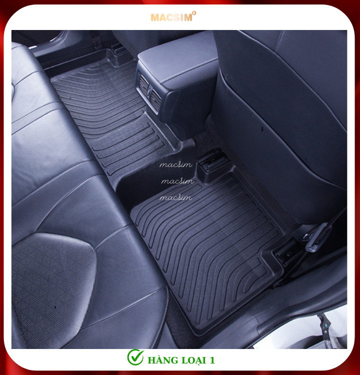 Thảm lót sàn xe ô tô Mazda CX8 2018-2023+ Nhãn hiệu Macsim chất liệu nhựa TPE cao cấp màu đen