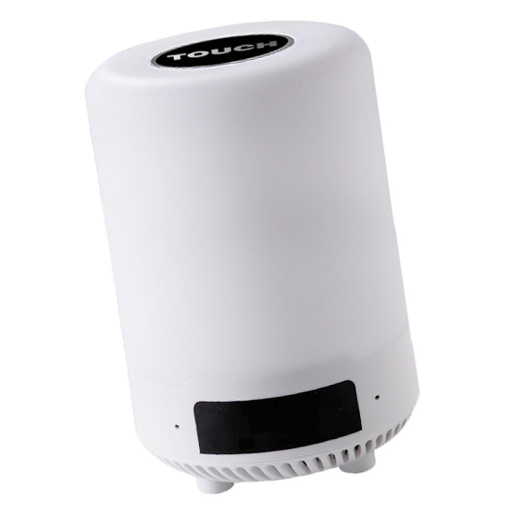 Wireless Colorful Night Light Lamp Bluetooth Speaker Alarm Clock Black