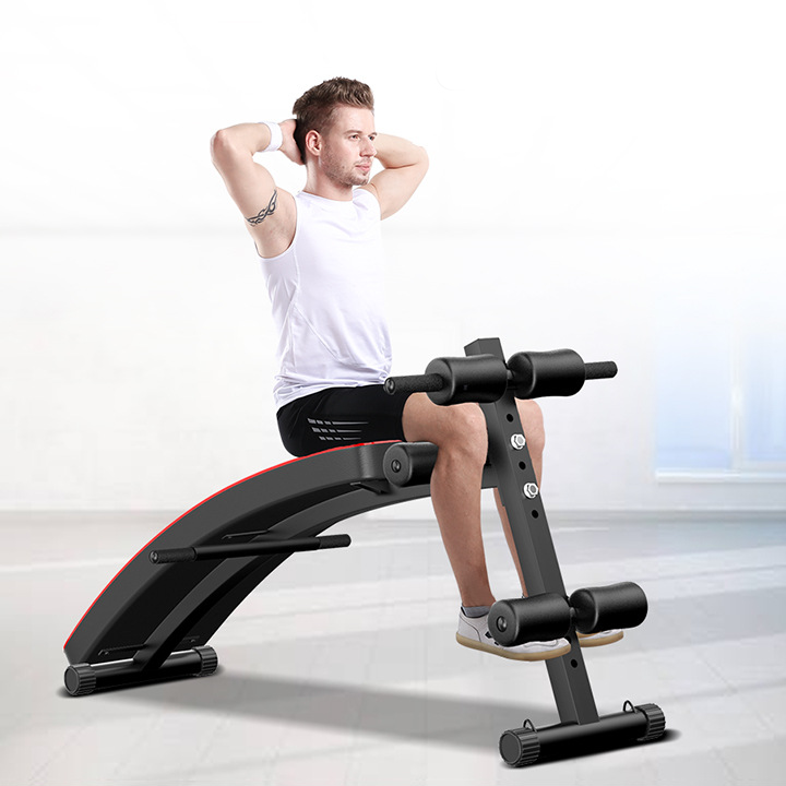 Ghế tập bụng, ghế tập gym đa năng hỗ trợ nhiều bài tập cơ bụng, dây kéo tập tay đệm êm thoát khí