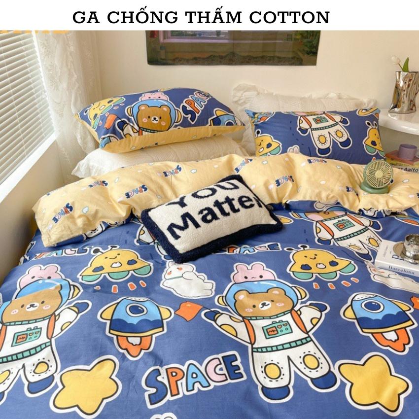 Ga chống thấm cotton, Drap chống thấm hiệu quả, Ga trải giường bằng vải cotton bảo vệ vỏ bọc bụi bao phủ nệm chống thấm