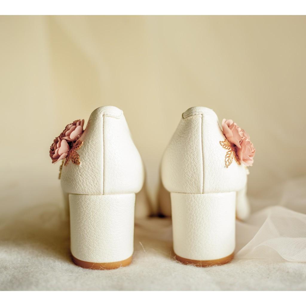 GIÀY CƯỚI - GIÀY CÔ DÂU H79 THUYỀN HOA HỒNG - WEDDING SHOES