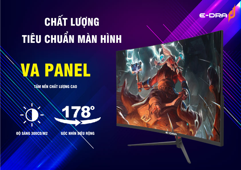 Màn hình máy tính gaming E-Dra EGM27C240s cong 27 inch FullHD 240hz - Hàng chính hãng