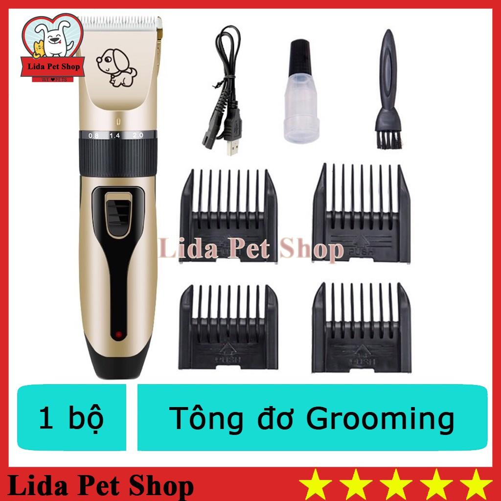 Tông đơ cắt lông chó mèo Grooming Full phụ kiện, tông đơ tỉa lông thú cưng nhập khẩu cao cấp