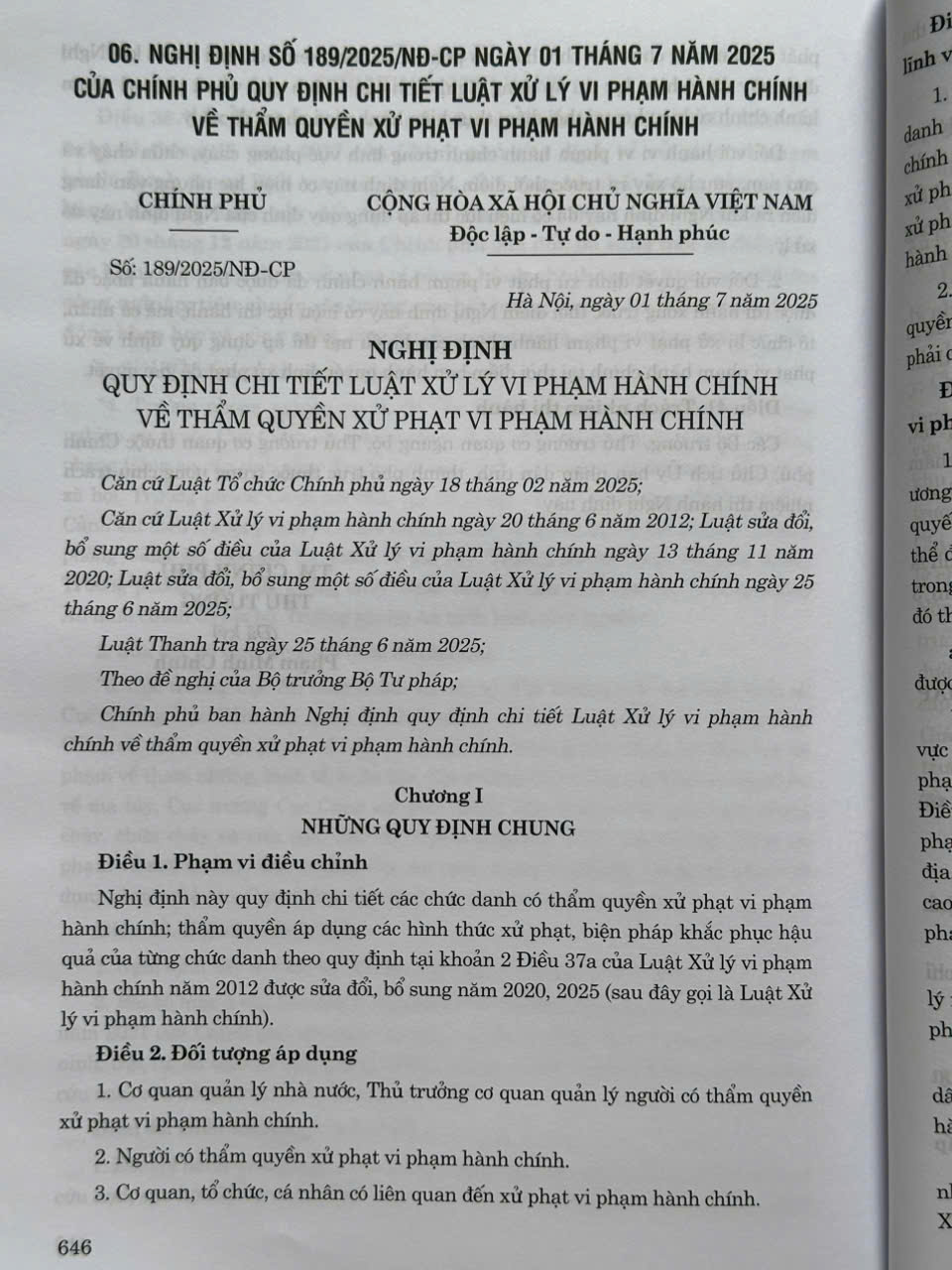 Sách Luật Xử Lý Vi Phạm Hành Chính sđ, bs năm 2025 và Các Văn Bản Hướng Dẫn Thi Hành - V2653TA