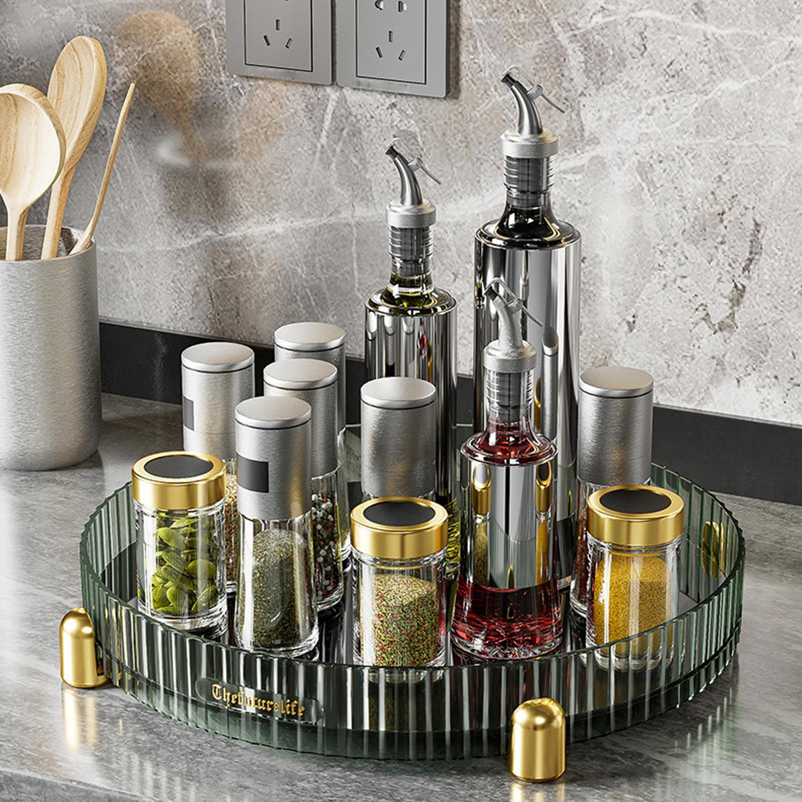 Rotating Makeup Organizer Spice Rack Cosmetic Organiser for Table