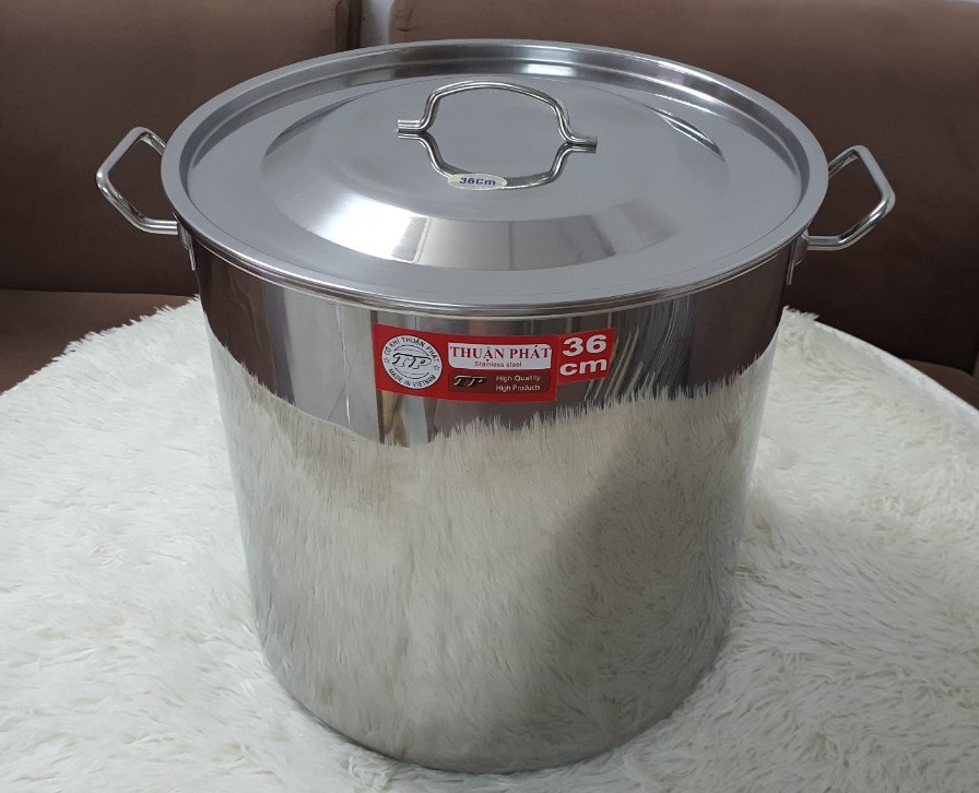 Nồi Súp inox 430 cao cấp-Nồi inox lớn dung tích 35 lít, kích thướt 36 x36 cm