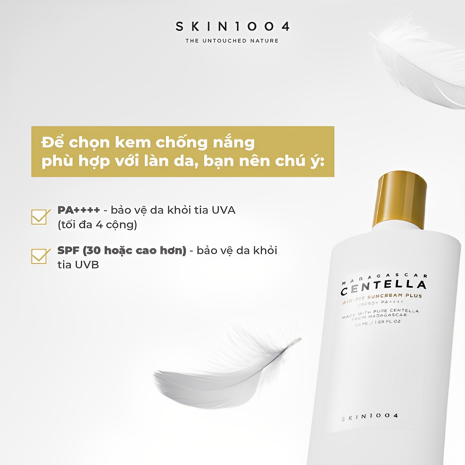 Kem Chống Nắng Centella Skin1004 Madagascar KCN Nâng Tone Bảo Vệ Làm Dịu Da 50ml