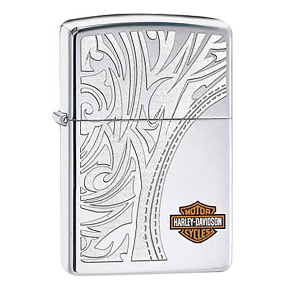 Bật Lửa Zippo 28825 - Bật Lửa Zippo Harley Davidson Bar & Shield Logo High Polish Chrome