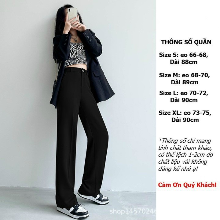 Quần Ống Rộng Cạp Cao Khoá giữa ,Quần Culottes Lưng Cao Dáng Suông Sang Trọng