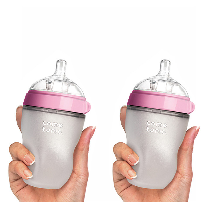 Fullbox Hộp 2 Bình Sữa Comotomo 250ml Hồng