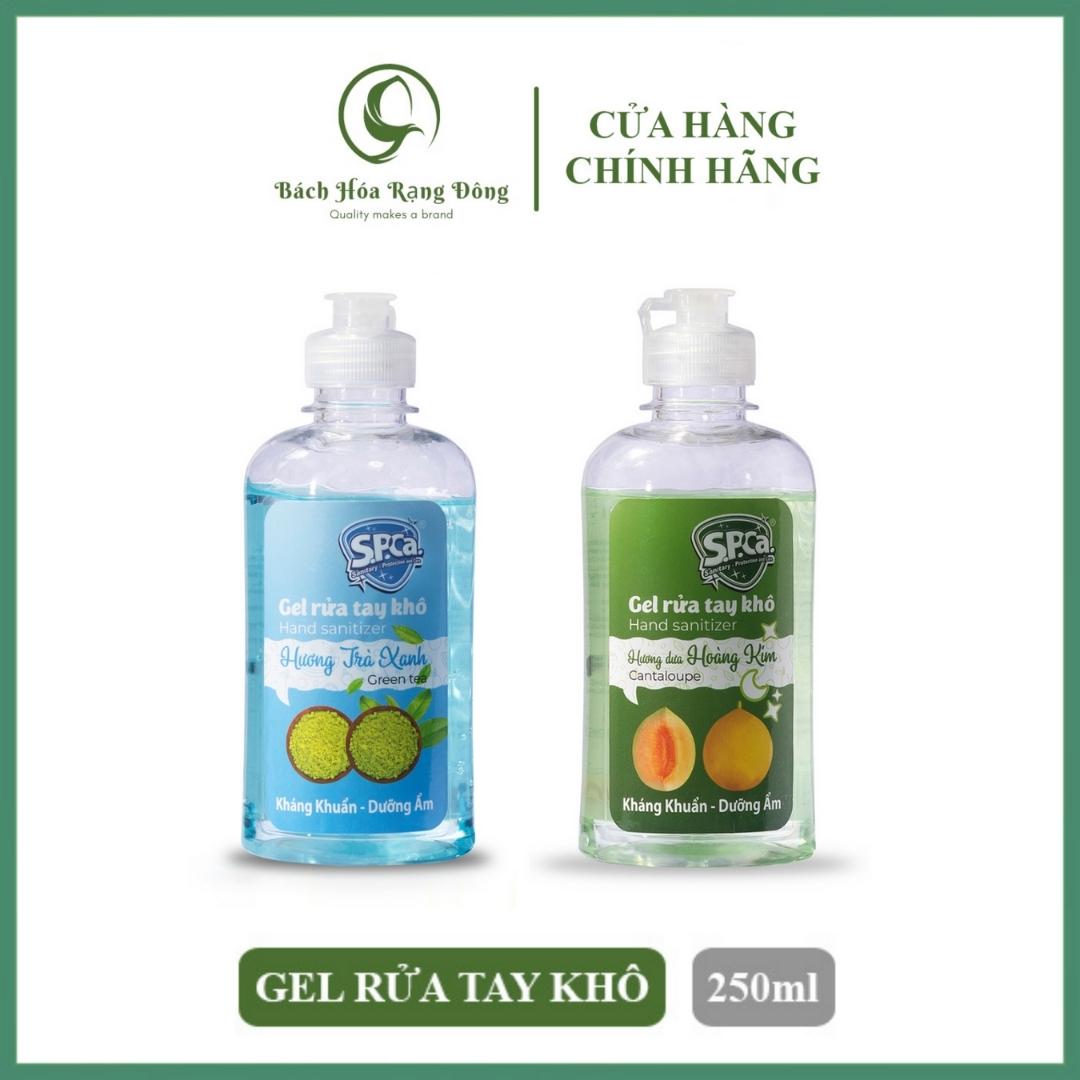 Gel Rửa Tay Khô Diệt Khuẩn SPCa 250ml Nước Rửa Tay Khô Dạng Gel Làm Sạch Nhanh Vượt Trội, Dưỡng Ẩm Không Gây Khô Hại Da