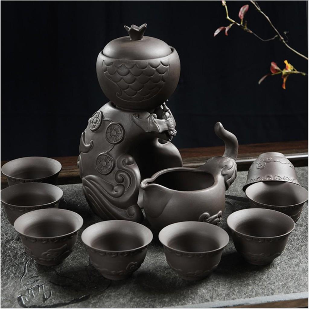 Bộ ấm trà đạo Fushou Sandou gốm cao cấp - Home and Garden
