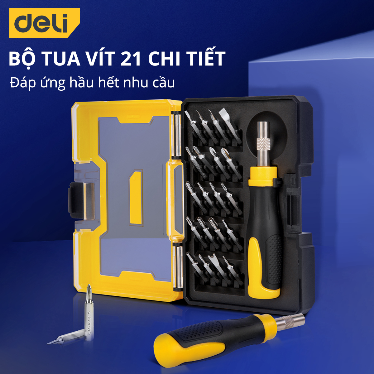 Bộ Tua Vít Sửa Chữa 20/30 Đầu Vít Đa Chức Năng Deli Cao Cấp - Chất Liệu Siêu Bền, Thiết Kế Gọn Nhẹ Tinh Tế