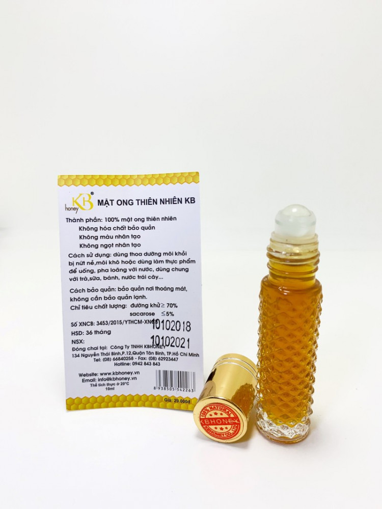 Thỏi mật ong thiên nhiên nguyên chất dưỡng môi KB 10ml 2