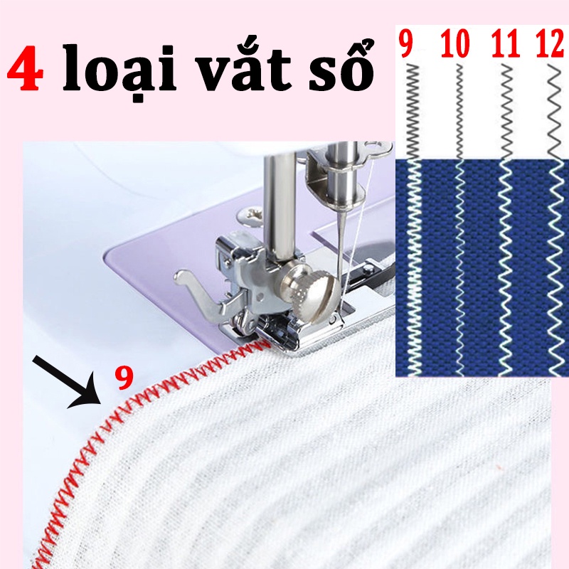 LOẠI TỐT) Bộ máy may mini gia đình đa chức năng tặng kèm đủ phụ kiện hàng chất lượng cao