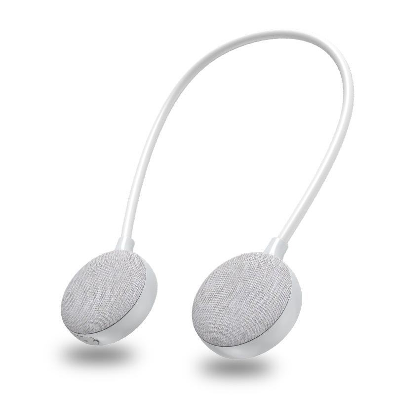 Loa Bluetooth có thể đeo được Loa di động có dây đeo cổ linh hoạt Hộp âm thanh Vải chống nước IPX4 Máy nghe nhạc TF MP3 không dây có MIC Màu sắc: Xám