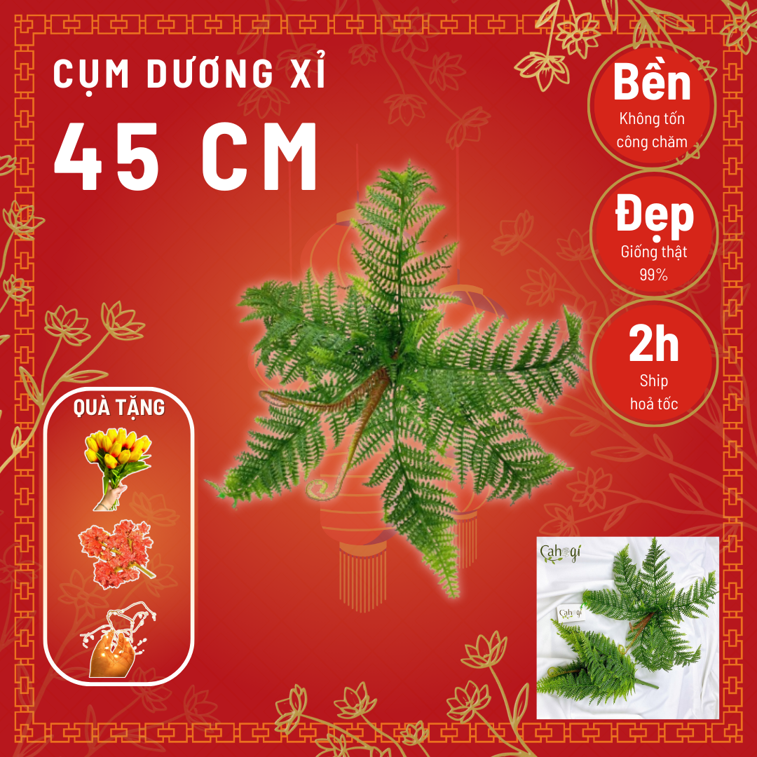 Cây dương xỉ giả giống thật 99% – Đường kính 40 đến 50 cm – Cây vạn tuế (dương sỉ) giả, hoa lụa decor trang trí rẻ, bền, đẹp