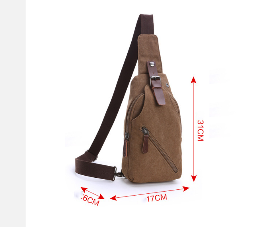 Túi đeo chéo đeo trước ngực nam vải canvas đa năng cao cấp phong cách mới
