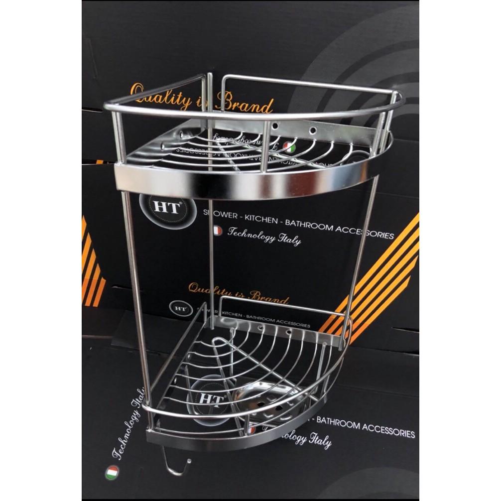 KỆ GÓC 2 TẦNG PHÒNG TẮM INOX 304