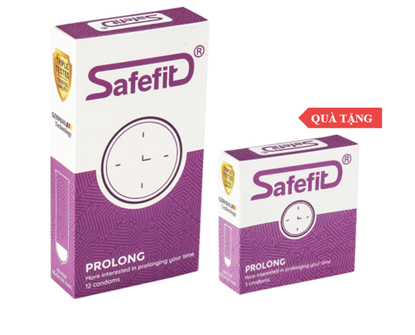 Bao cao su Safefit Prolong hộp 12 cái tặng hộp 3 cái