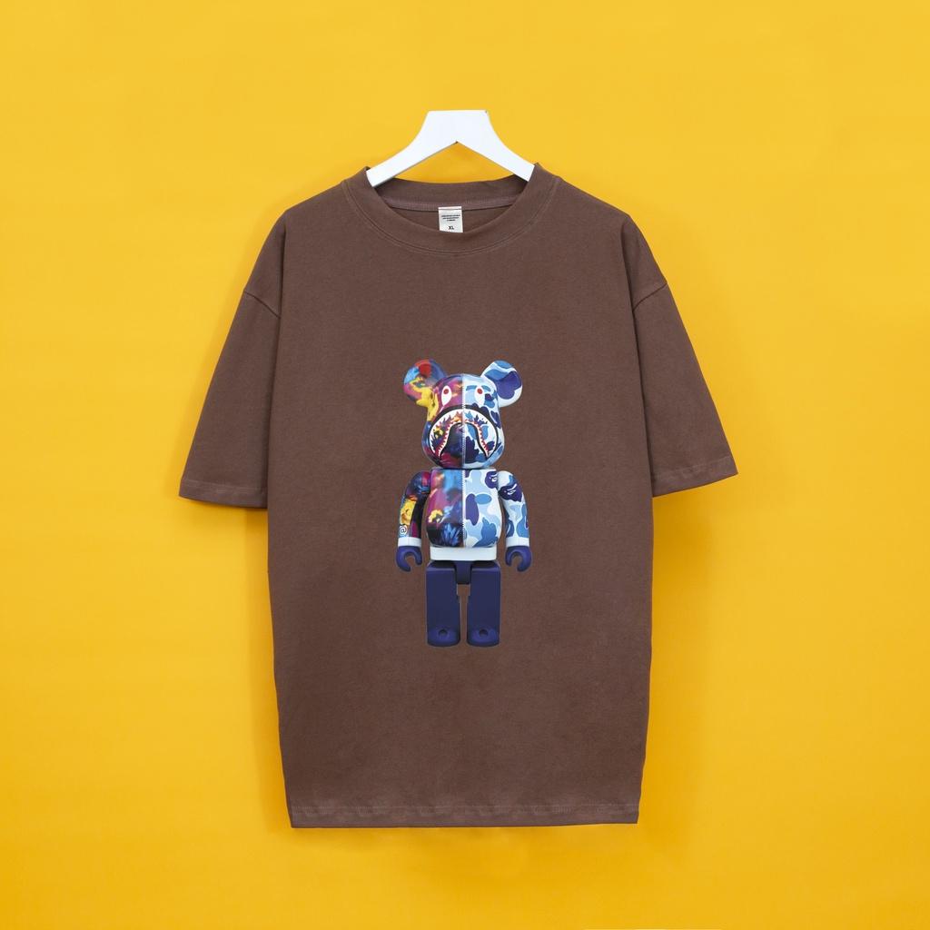 Áo thun Beabrick Nửa Hogoto shop , Áo thun unisex nam nữ form rộng oversize chất liệu Cotton