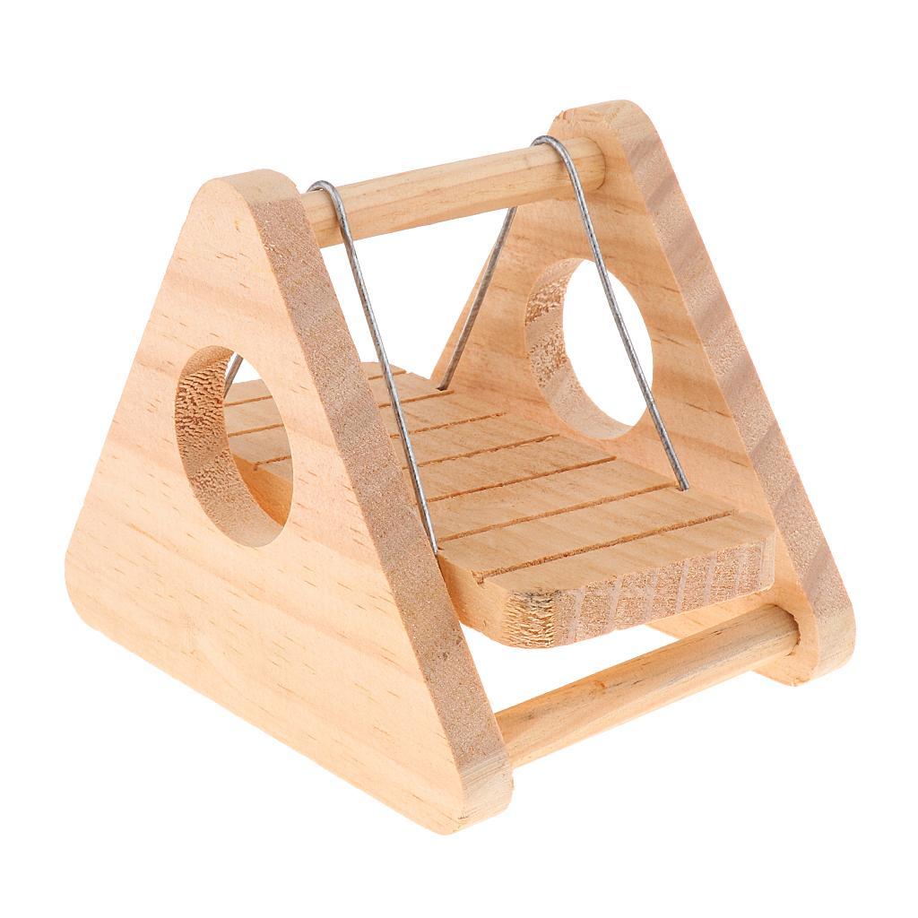 Wooden Triangle Swing Toys for Small Animal Hamster Mouse Rat Gerbil Sports