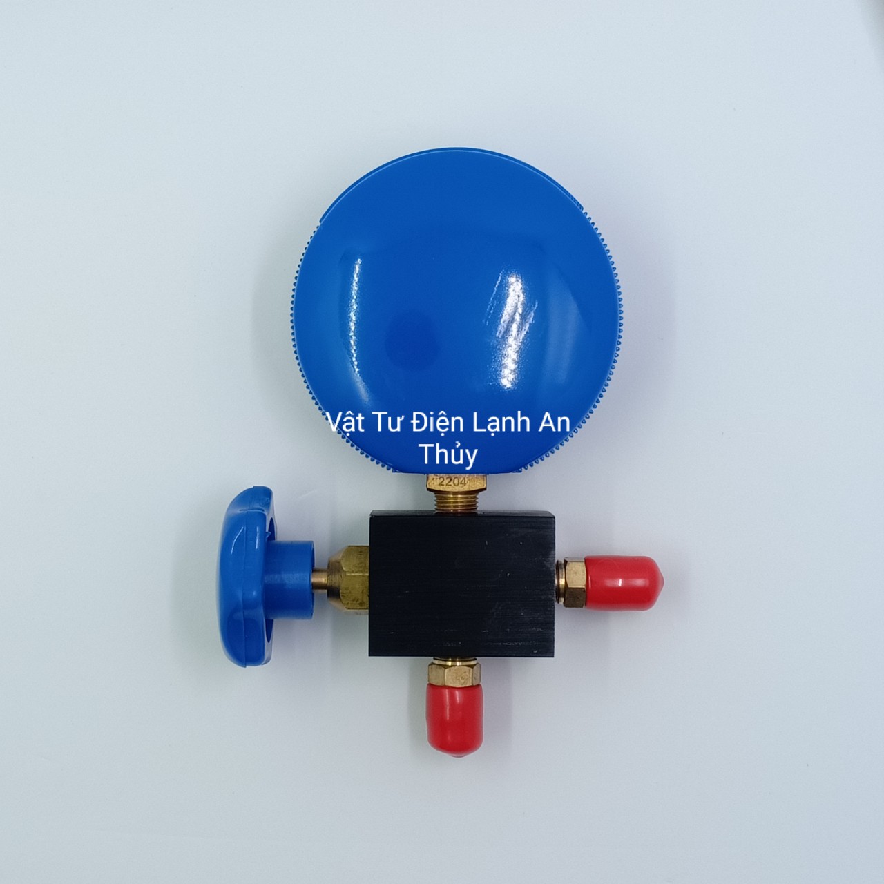 Đồng hồ nạp gas tủ lạnh điều hoà  - Đồng hồ nạp gas máy lạnh đơn xanh HONGSEN