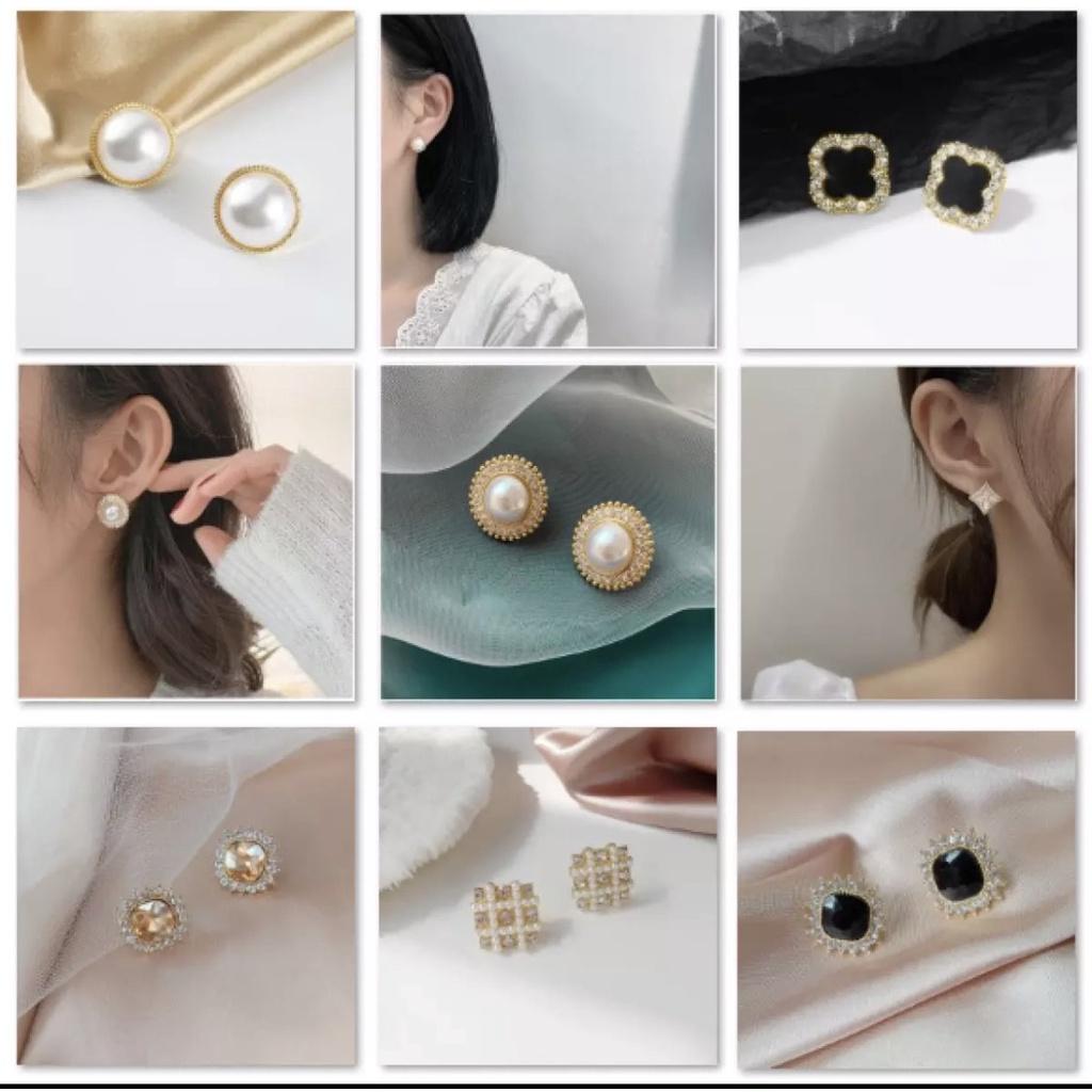 Hoa tai Bông tai Hàn nhiều kiểu dáng