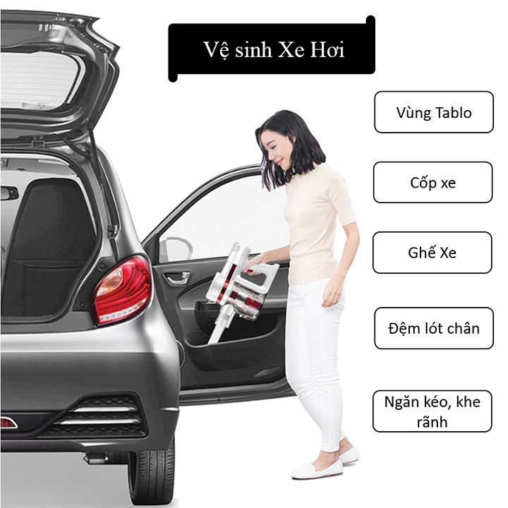 Máy Hút Bụi Không Dây Cầm Tay 4 in 1 K20 MAX Lực Hút Siêu Mạnh, 3 chế độ hút tùy ý, đầy đủ các đầu hút chuyên dụng - Hàng Chính Hãng