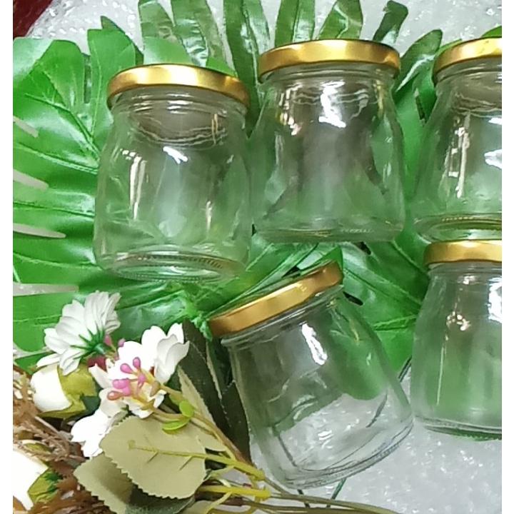 Set hũ thủy tinh nắp thiếc đẳng cấp dùng chưng yến, làm sữa chua, đựng hương liệu cỡ 150ml