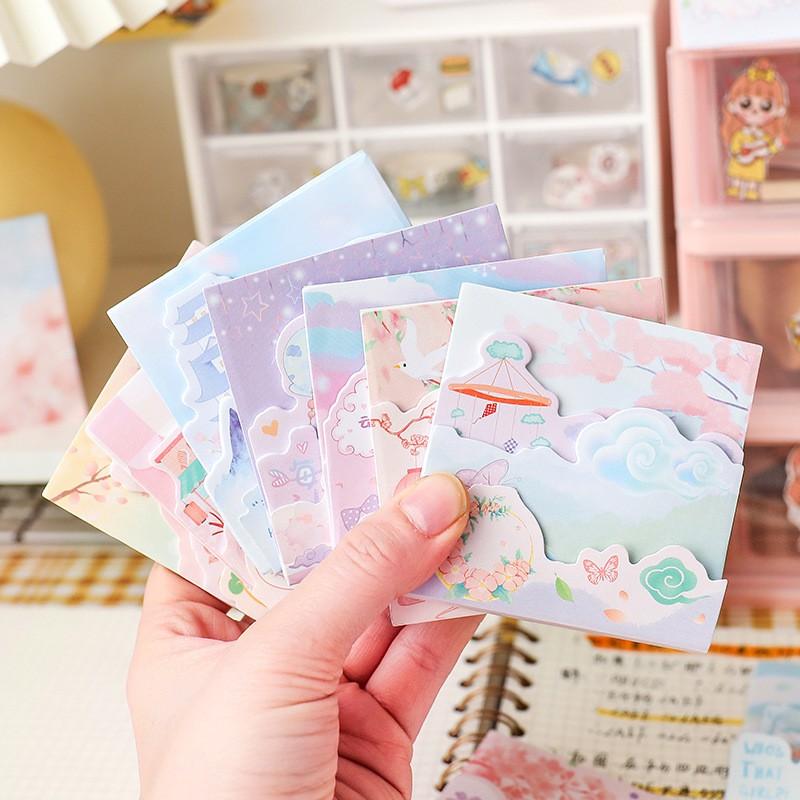 Xấp giấy note ghi chú cute nhiều màu nhiều mẫu dễ thương