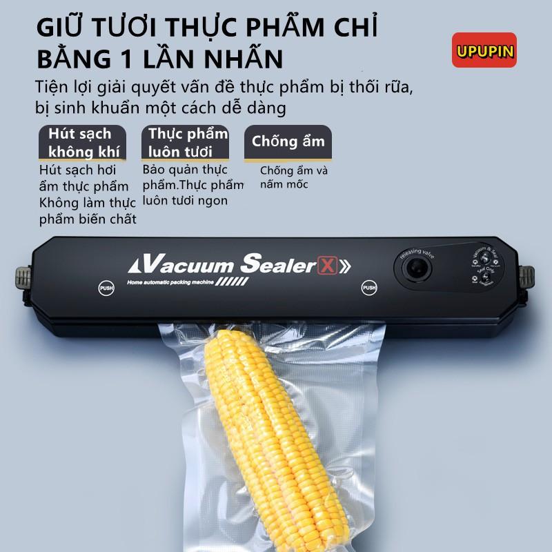 UPUPIN-Máy hút chân không thực phẩm Vacuum Sealer ️ dùng cho gia đình- Tặng 7 túi hút chân không