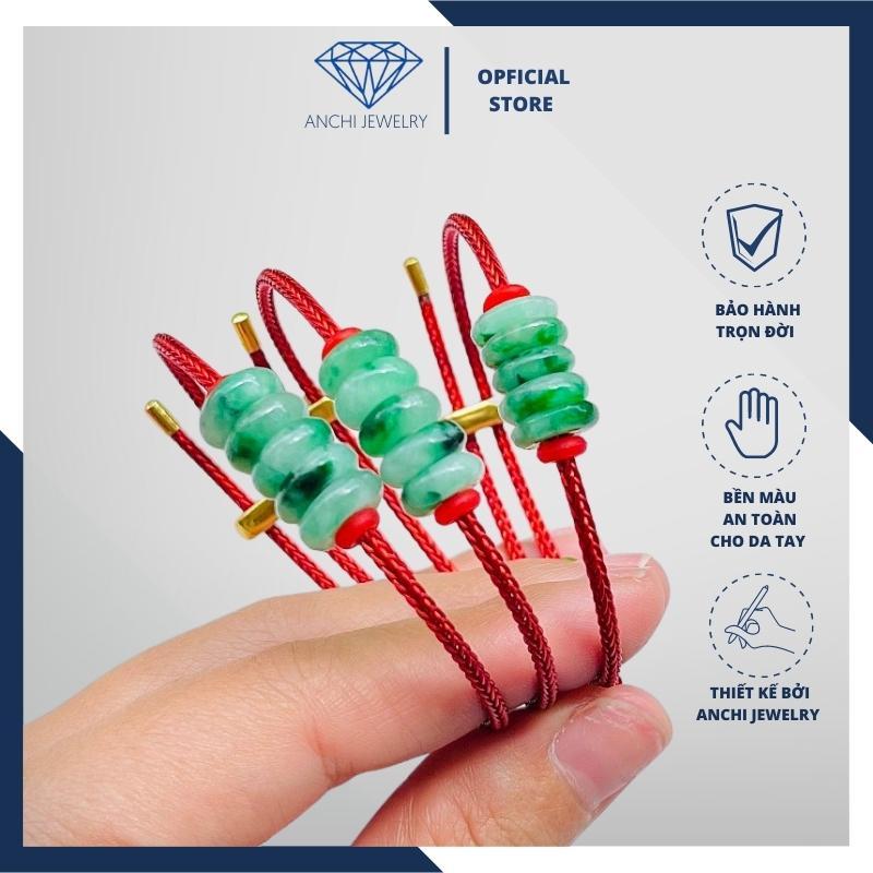 Vòng tay ngũ điếu phong thuỷ, vòng đồng điếu ngọc sơn thủy mệnh mộc, hỏa. Anchi jewelry
