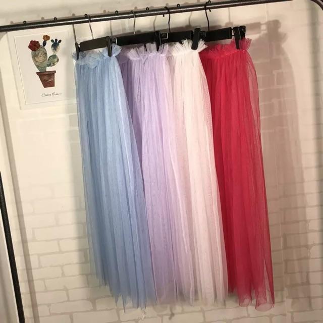 Chân váy voan dùng để phối với đầm hoặc quần short Yura Store CVV090