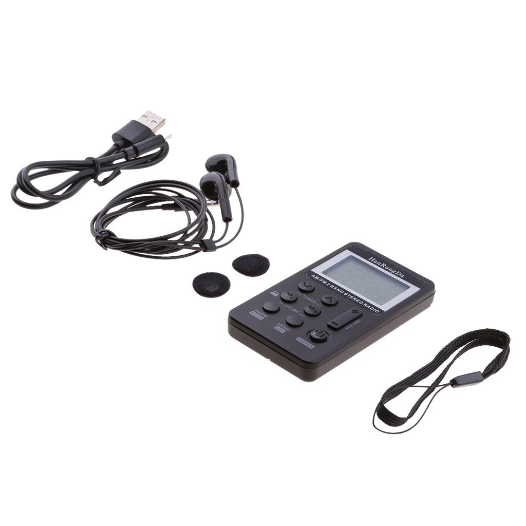 Portable Digital Tuning AM / FM Stereo Radio With Earphone For Walk