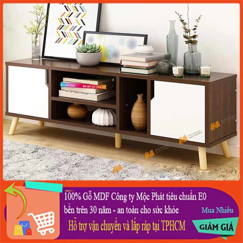 Made in VN Kệ tivi phòng khách gỗ mdf 17mm công ty Mộc Phát độ bền trên 30 năm hiện đại A056