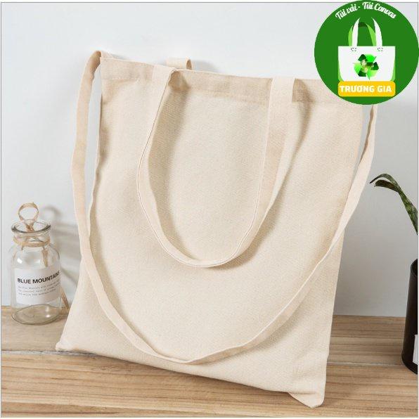 Túi vải canvas nhiều kích thước đeo vai cầm tay Trương Gia Túi Vải - Túi Canvas - Màu Trắng 38cmx45cm