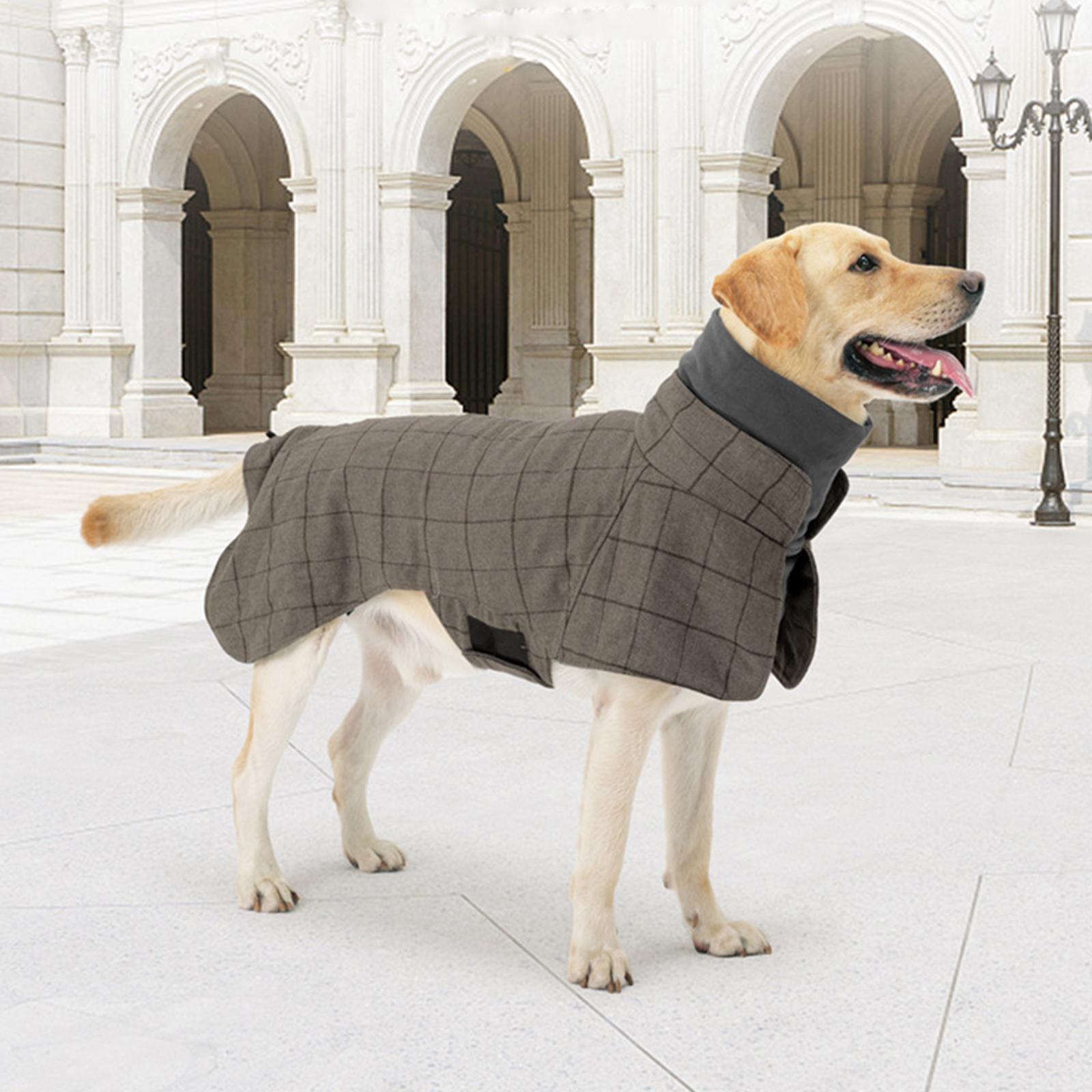 Stylish Dog Coat Warm Dog Jackets for Medium Large Dogs with Harness Hole Winter Apparel Suit for Park Walking Traveling Outdoor