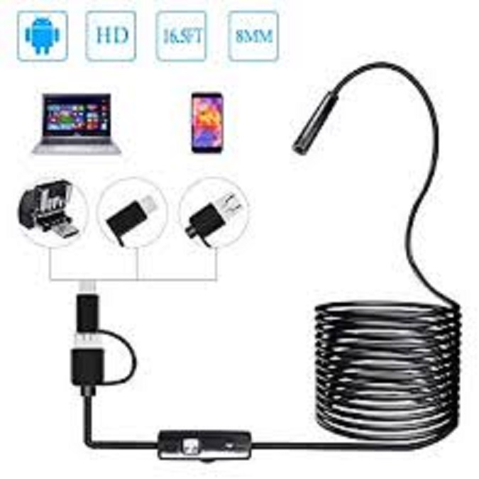 Camera nội soi chống nước 3in1 dùng cho mọi máy tính/ diện thoại hỗ trợ UVC